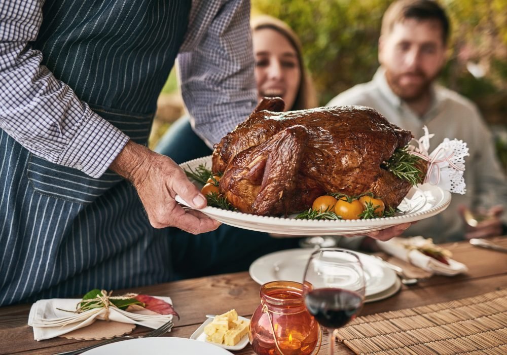 Chicken is served.